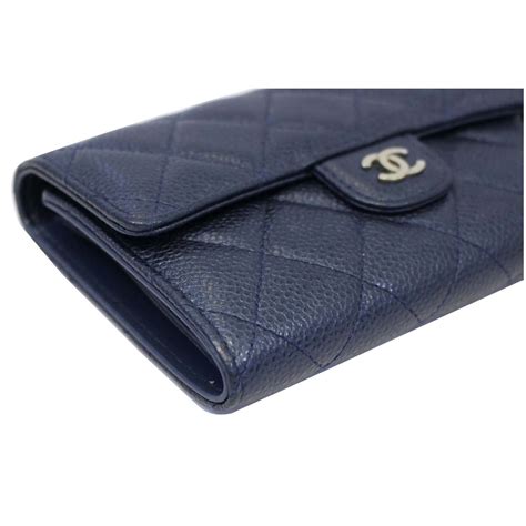 chanel navy wallet|genuine chanel wallet.